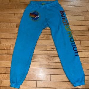 Neon Blue Aviator Nation Sweatpants